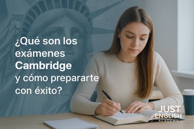 Estudiante preparándose para los exámenes Cambridge en Just English Academy