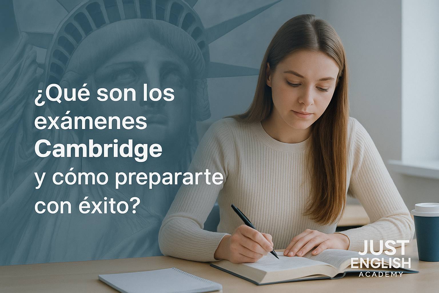 Estudiante preparándose para los exámenes Cambridge en Just English Academy
